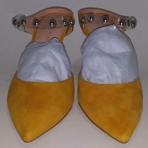 AVEC LES FILLES Mustard High Heel Slip-Ons